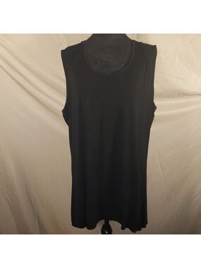 Carole Wang Black Sleeveless Tunic Dress - XL